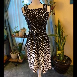 Polka dot dress black and white